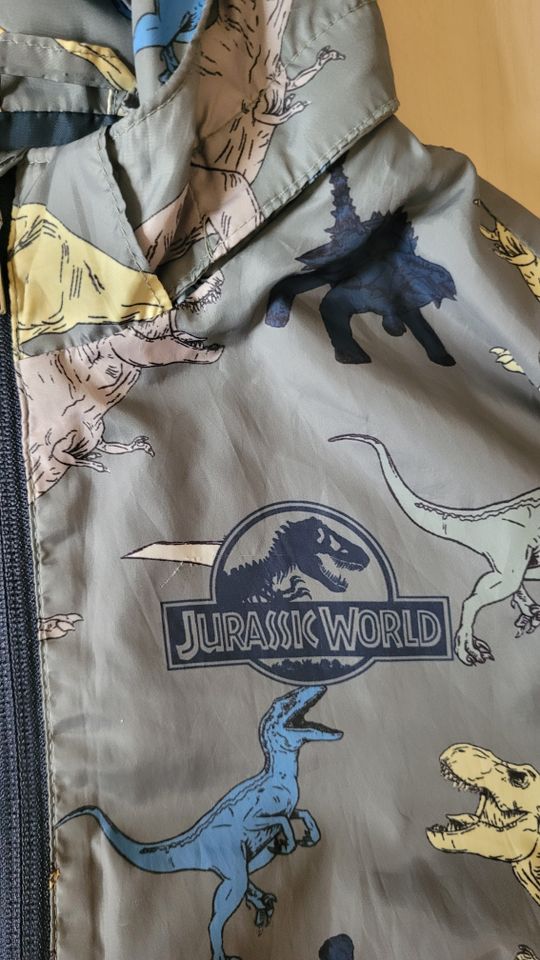 Windjacke Jacke Sommer H&M Gr. 110/116 Dino Dinomotiv Jurassic Wo in Finsterwalde