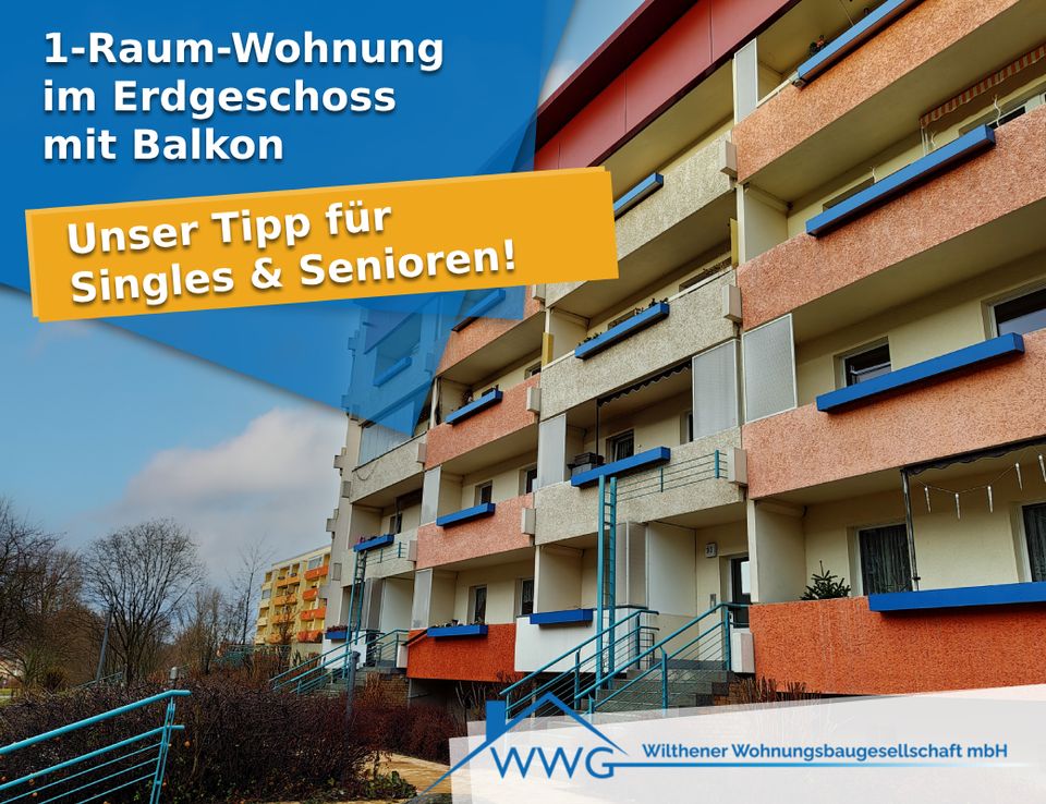 1-Raum-Wohnung im Erdgeschoss mit Balkon in Wilthen