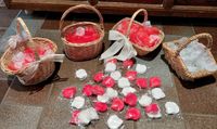 Rote und weiße Blütenblätter Hochzeit Rosenblüten künstlich Niedersachsen - Staufenberg Vorschau