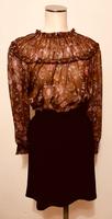 Damenbluse, Gr. 38, braun-mehrfarbig, Blumenmuster Osterholz - Blockdiek Vorschau