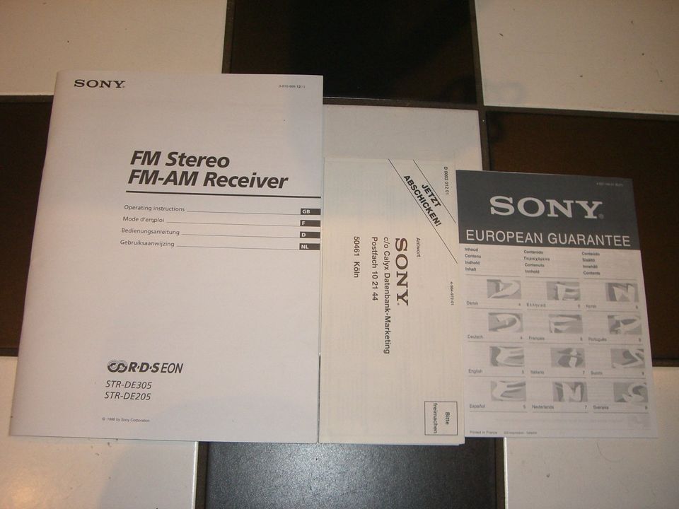 Sony Hifi Stereo Receiver STR- DE 205 mit Fernbedienung in Paderborn