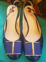 Högl damen Slingpumps gr.38,5 blau neu, Lackleder West - Höchst Vorschau