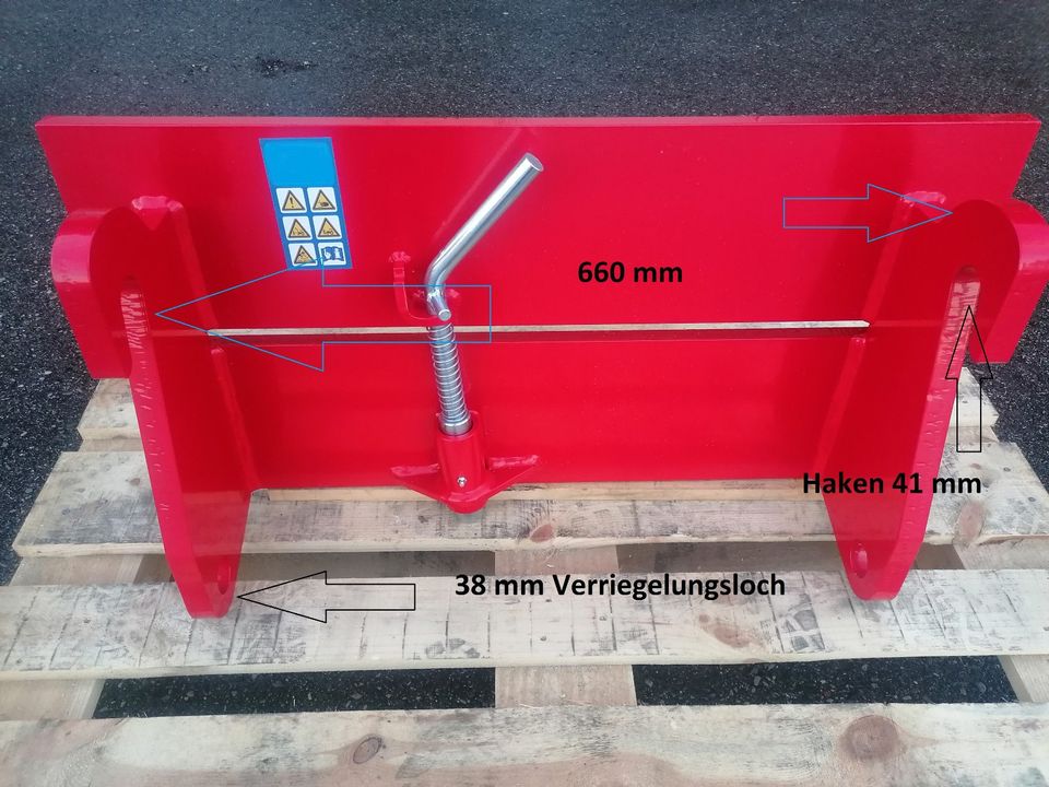 Adapter passend von Weidemann HV auf Plattenaufnahme Hoflader in Wonneberg