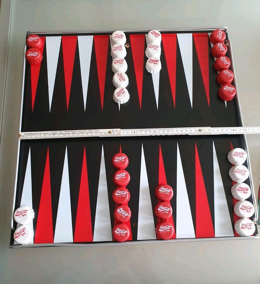 Coca-Cola Backgammon Brett Spiel 50x50cm in Mülheim (Ruhr)