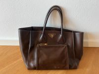 Prada Vitello Daino Tote Bag Tasche dunkelbraun Zertifikat München - Bogenhausen Vorschau