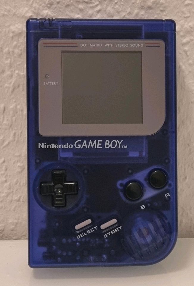 Gameboy Classic mit IPS V5 LCD-Display in Clear Dark Blue Design in Herne