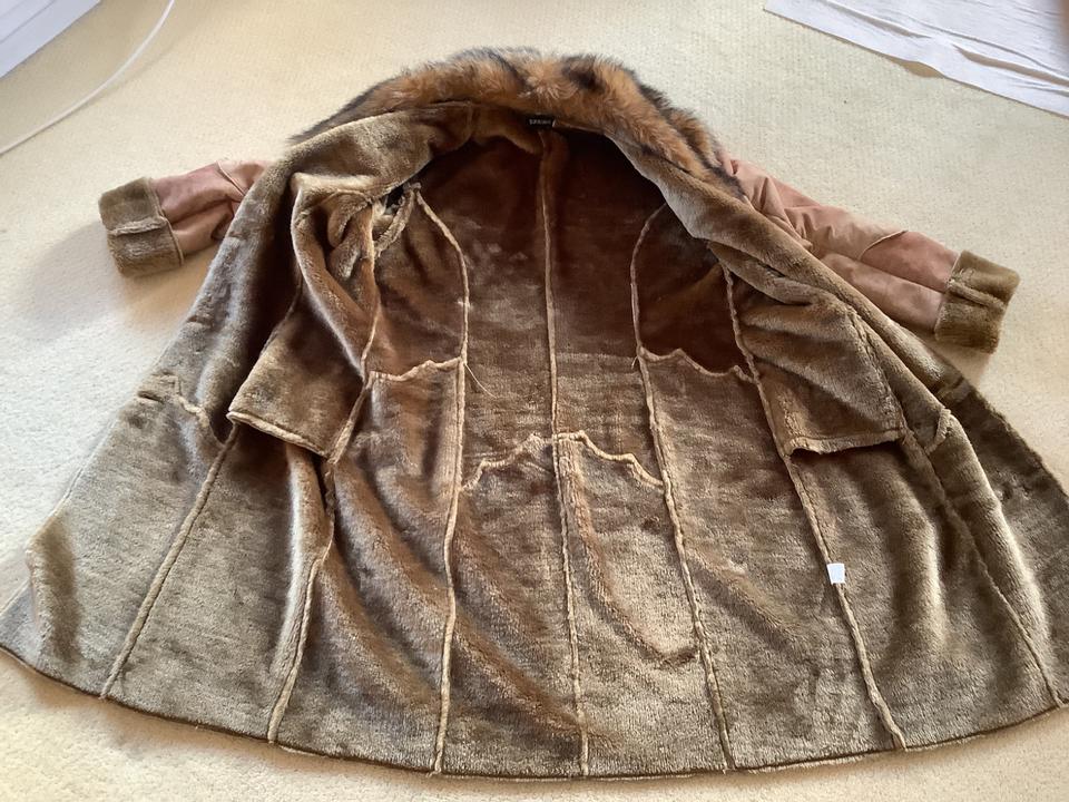 Spring Jacke Mantel hellbraun  L 40 Wildlederoptik und teddy in Würzburg