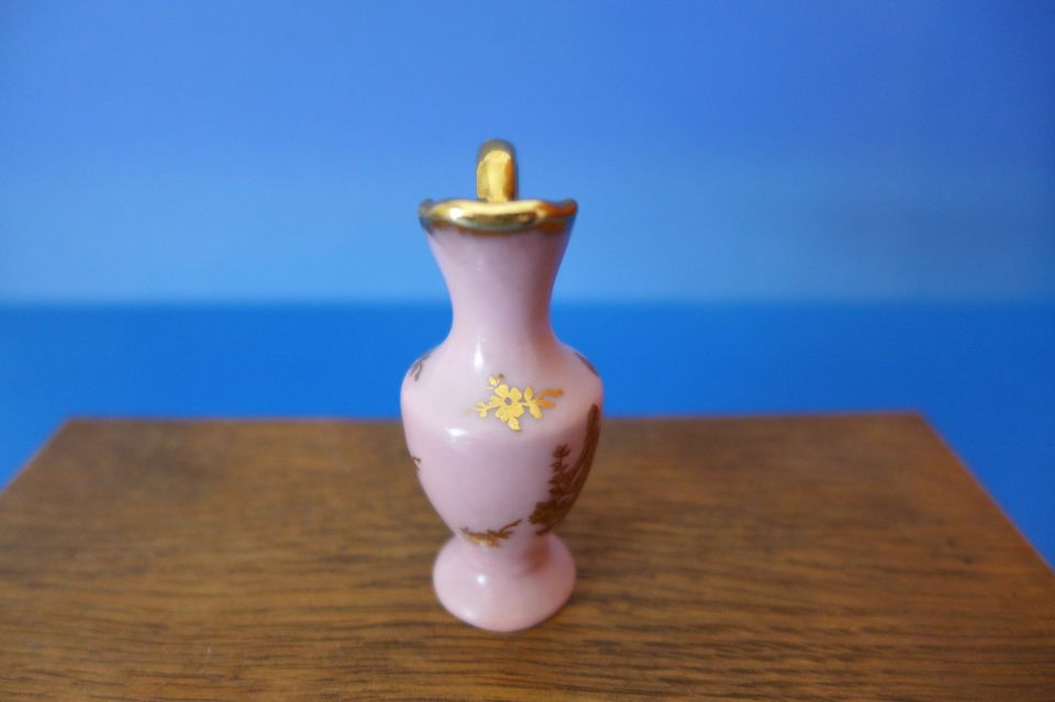 LIMOGES Vase Puppenstube - rose-gold unbeschädigt 1:12 in Baldham