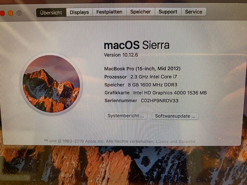 MacBook Pro 15 Zoll 2012 in Waldshut-Tiengen