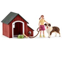 Schleich Farm World 42376, Hundehütte mit Hund und Reiterin Figur Frankfurt am Main - Nordend Vorschau