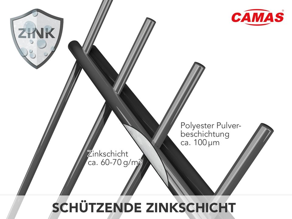 25m Sichtschutzzaun komplett Set - 1,83m hoch - CAMAS - Markenzaun Doppelstabmatte Sichtschutz Hart PP - Top Gartenzaun bzw. Industriezaun X in Castrop-Rauxel