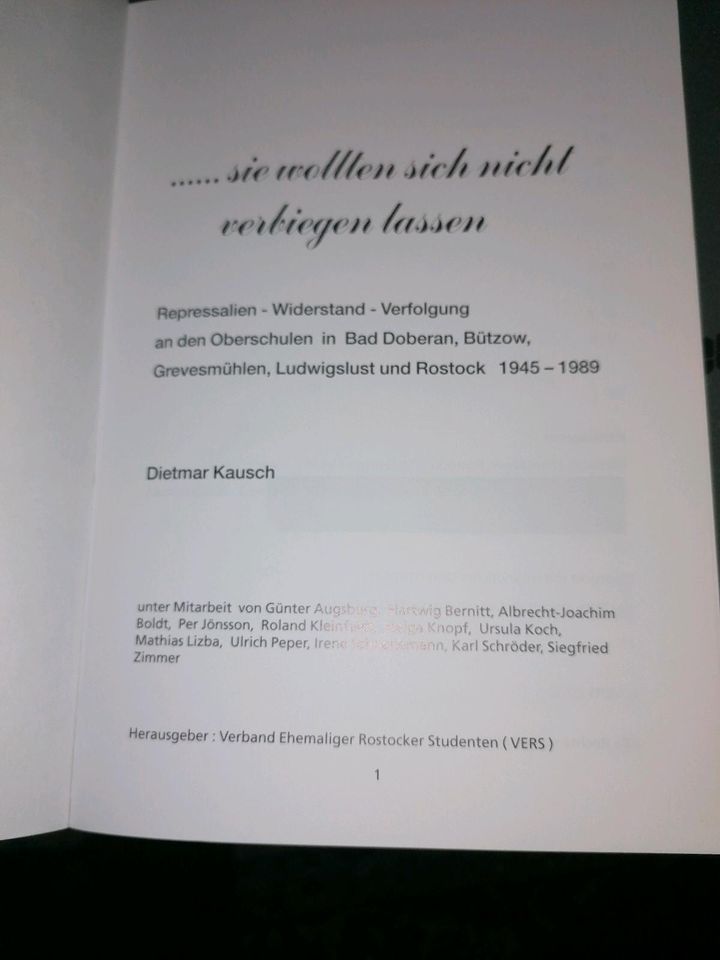 DDR Repressalien Widerstand Verfolgung Oberschule Bützow Doberan in Berlin