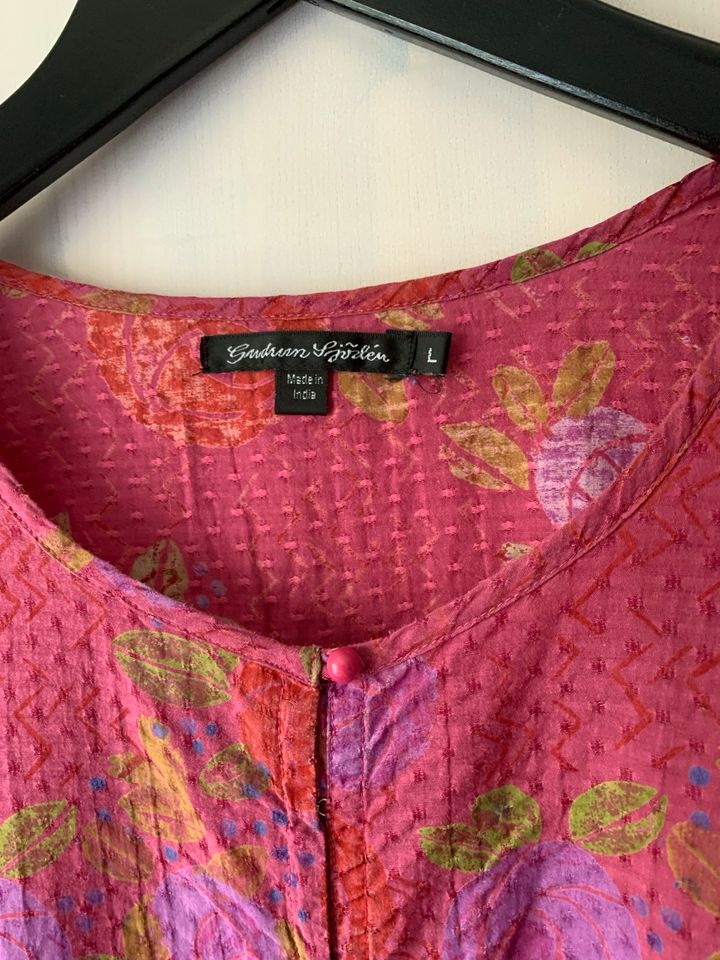 Gudrun Sjöden Bluse 3/4 Arm Rose Lila Tunika Pink Rot L XL Sommer in Essen