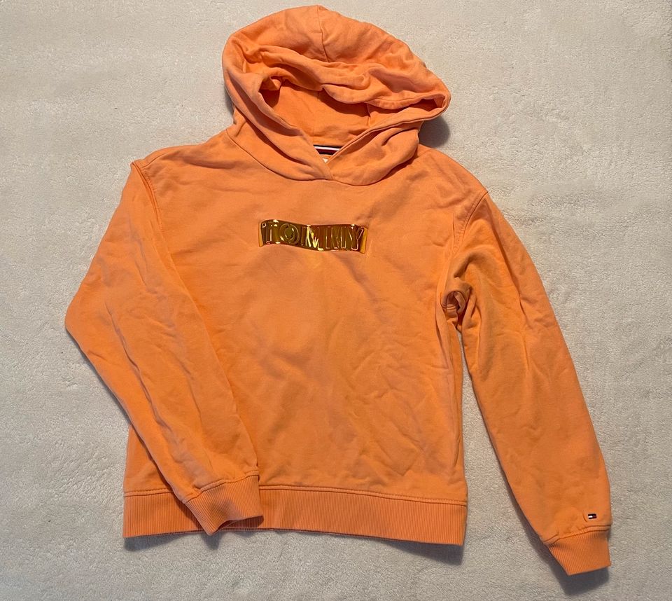 Tommy Hilfiger Teens Hoodie Kapuzen-Pullover Logo-Print apricot in Halle