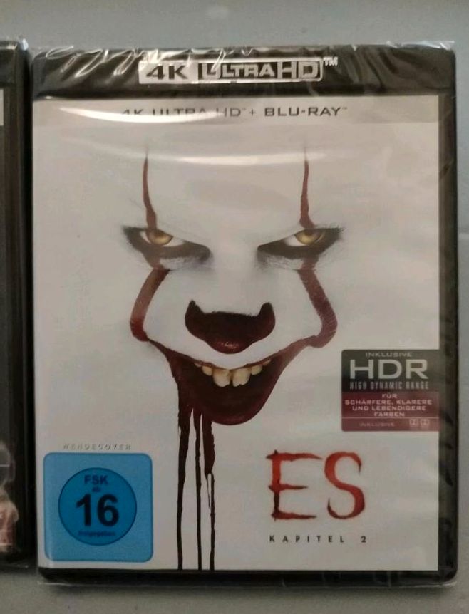 Stephen King es it Blu Ray 4k ultra HD Teil 1+2 neu ovp HDR in Zeuthen