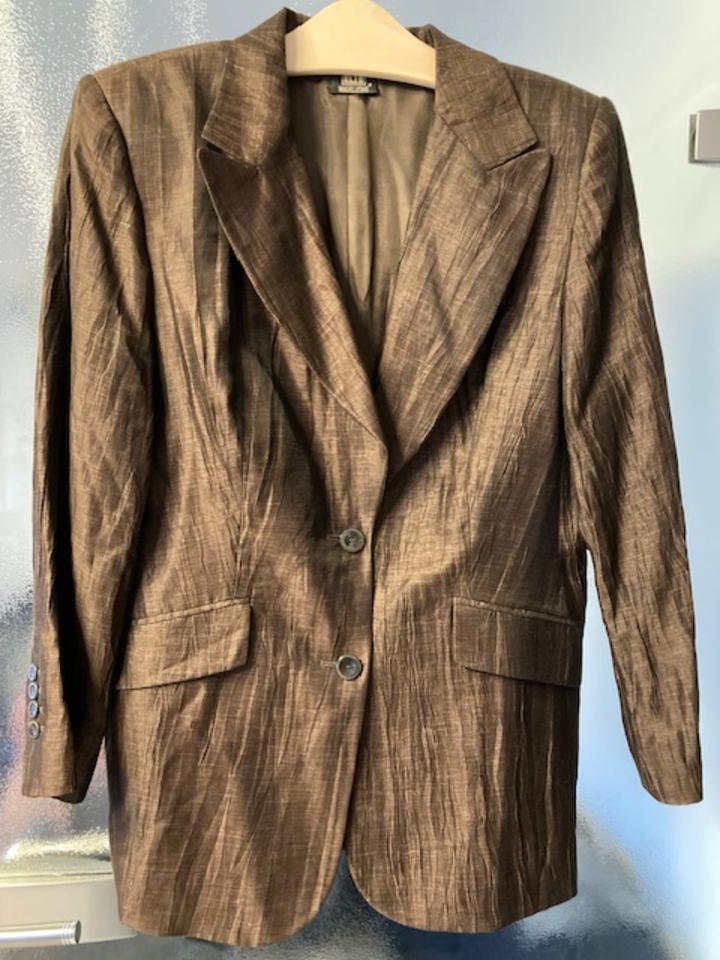 Madeleine Blazer Cruhs-Optikk, mit Leinen, Gr. 40, NEU in Stein