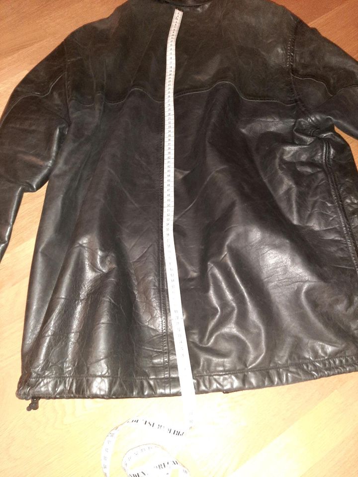 Boss Herren Rinds Leder Jacke Schwarz 52 Vintage in Brühl