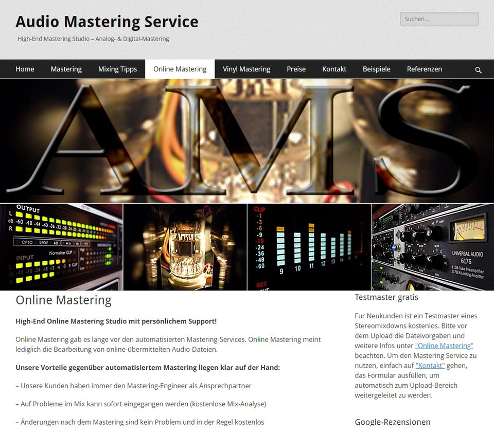 Audio Mastering vom Profi - alle Genres - Analog & Digital in Hannover
