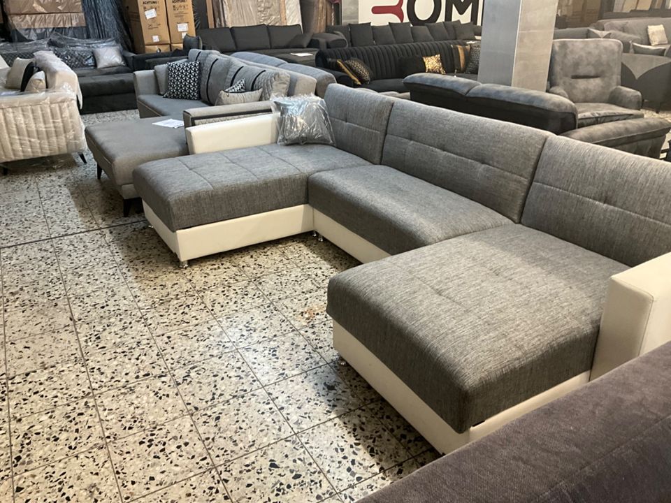 Wohnlandschaft U Couch, Sofa 140x317x170cm, Neu Ware 50%Reduziert in Mönchengladbach