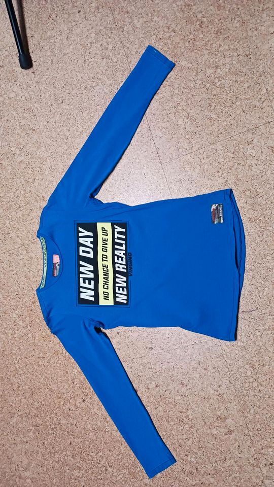 Vingino Langarm Shirt, Gr. 140, blau, Modell "Jarbo" in Rodgau