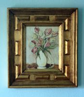 Ölbild auf Pappe gemalt, Tulpen in der Vase Güstrow - Landkreis - Zehna Vorschau