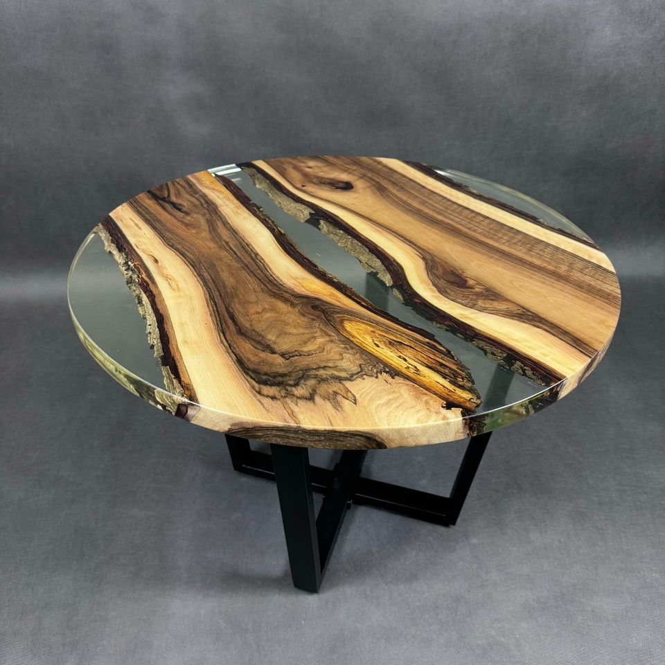 Couchtisch Holz Walnuss Epoxidharz Rivertable Harz Tische 60 cm in Frankfurt am Main