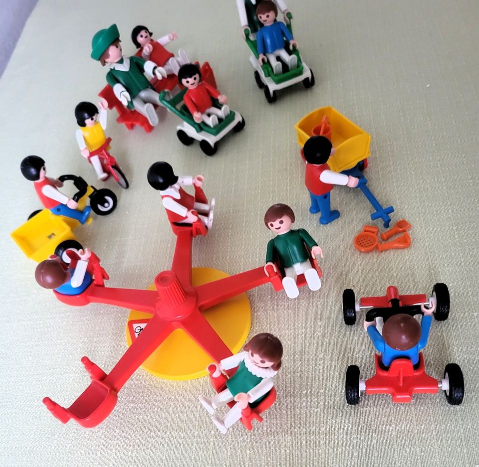 Playmobil 3578, 3596, 3356, Kinder Fahrzeuge Mutter Handwägelchen in Winnweiler