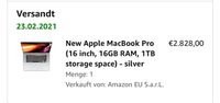 Apple 2019 MacBook Pro (16", 16GB RAM, 1TB Speicherplatz) Hessen - Babenhausen Vorschau