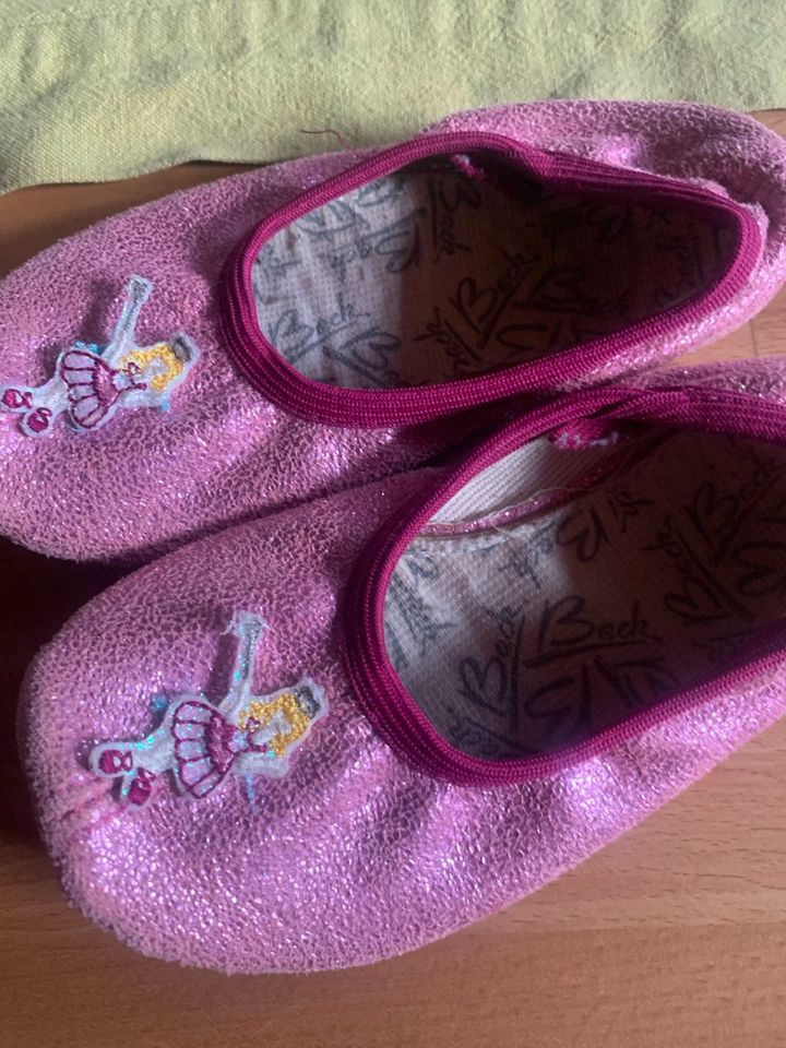 Baby  Schuhe pink/Glitzer“Prinzessin „Aussensohle ca.15,5cmw in Waibstadt