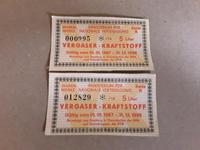 Alter Geldschein  2 St. Warenmarken DDR 5 Liter Benzin NVA Sachsen - Schneeberg Vorschau