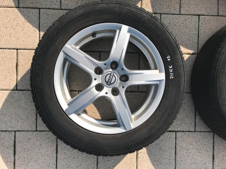 Nissan Juke Alufelgen auf Winterreifen 205/60R16 96H in Elsnigk