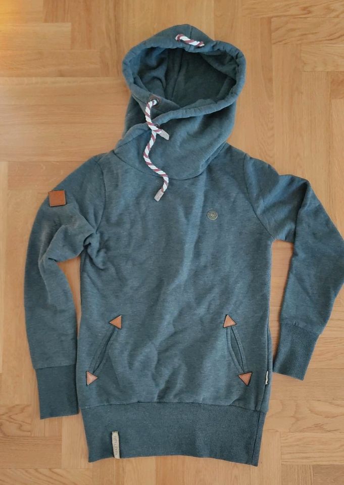 Naketano Hoodie Gr. M Schnizzel grau Damen Kapuze Schalkragen in Dietmannsried