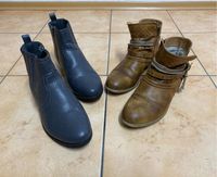 Gr. 40: Tom Tailor Leder Stiefelette braun, grau, schlangenoptik Bayern - Aichach Vorschau