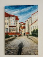 Strukturiertes Gemälde Altstadt 90x60cm Nürnberg (Mittelfr) - Aussenstadt-Sued Vorschau