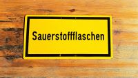 Emaille Schild SAUERSTOFFFLASCHEN Email alt Bayern - Marktleuthen Vorschau