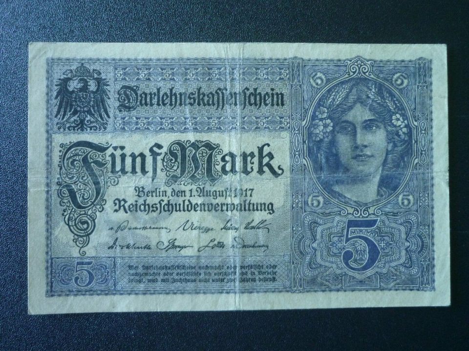 ⭐ Darlehenskassenschein 5 Mark 5.8.1914 F19749660 ⭐ in Wildenberg