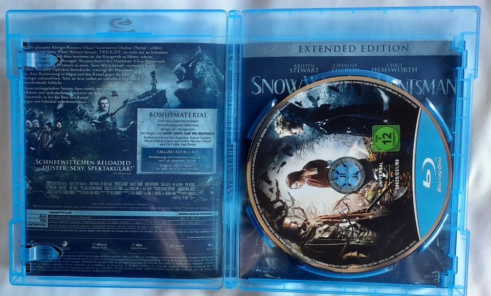 SNOW WHITE AND THE HUNTSMAN - BLU-RAY BLURAY BLUERAY in Schöningen