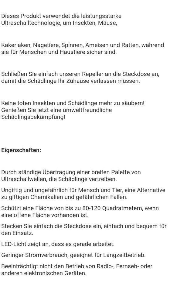 6 ×Ultraschall Schädlingsbekämpfung für die Steckdose in Bad Laer