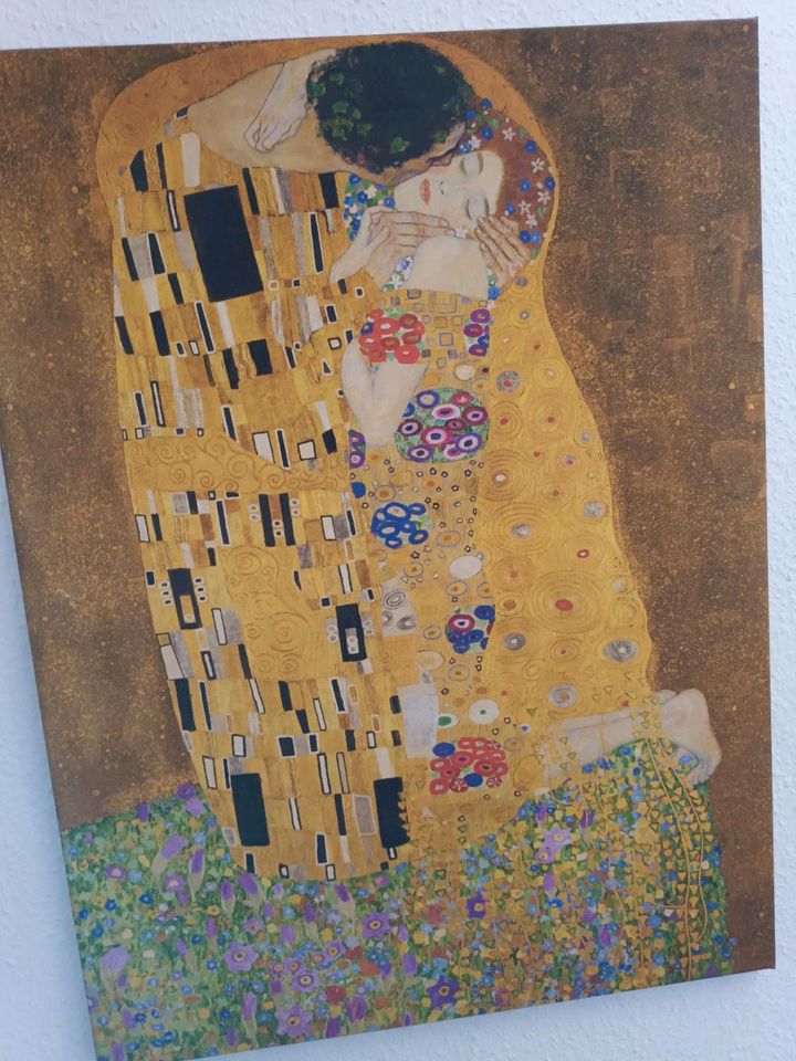 Leinwand Bild Gustav Klimt Der Kuss in Hildesheim