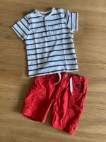 Cargo Shorts Kurze Hose T-Shirt Gr. 104 weiß rot blau maritim Bochum - Bochum-Südwest Vorschau