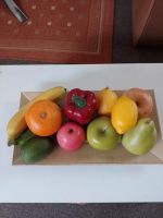 Holzschale mit Deko Obst/Gemüse Niedersachsen - Wilhelmshaven Vorschau