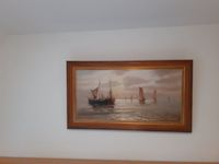 Segelschiffe,Gemälde Werner von Kamp+Zinnrelief 80erJ.+RomBild+a. Wuppertal - Cronenberg Vorschau