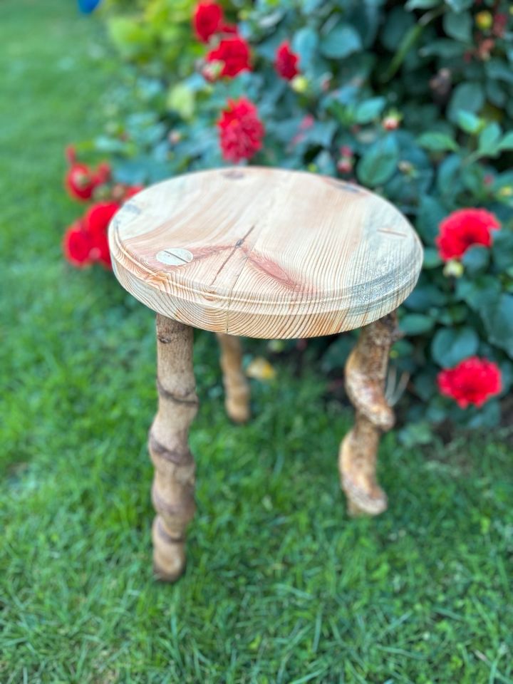 Hocker Holz ethno bohemian Dekoration Hippie in Wieglitz