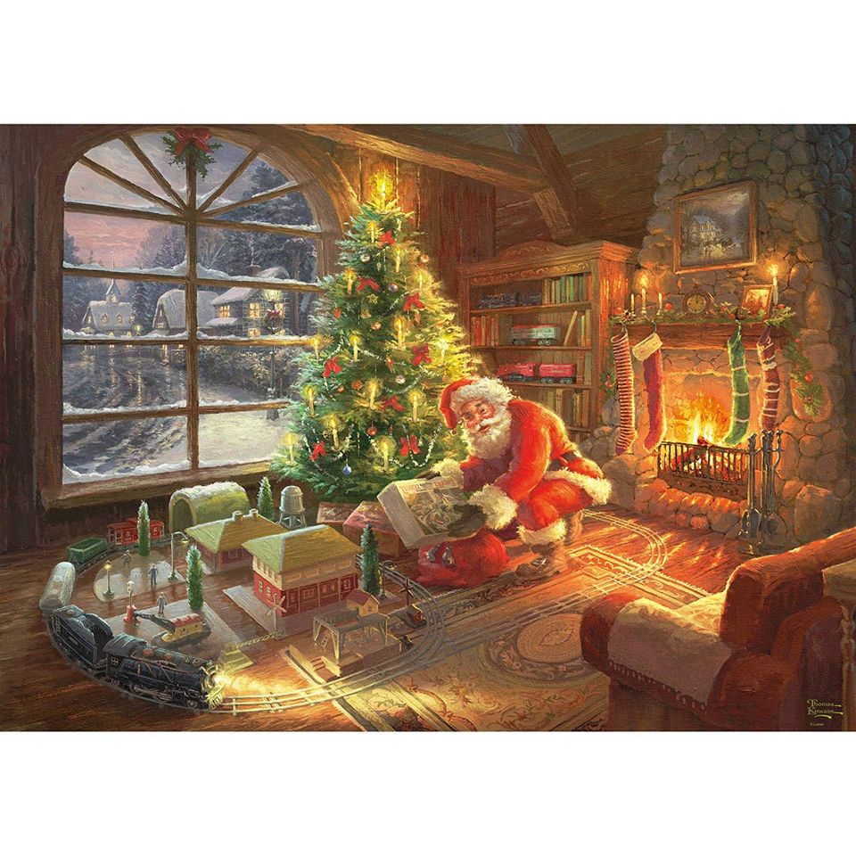 1000 Teile Schmidt Puzzle WEIHNACHTSMANN IST DA Kinkade WIE NEU in Berlin