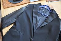 Diesel stylischer Blazer Schwarz Ärmel Faux Leder Satin Kragen S Berlin - Spandau Vorschau
