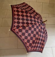 Regenschirm vintage mit Muster orange braun holzgriff Düsseldorf - Eller Vorschau