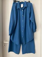 Musselin Bluse Set Hose Neu Blau Einheitsgröße Oberteil Anzug Nordrhein-Westfalen - Niederkassel Vorschau