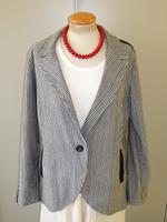Jacke Qiero grau dunkelblau gestreift Marinelook Gr 42 neu Bayern - Landshut Vorschau