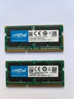 2* Crucial 16GB  DDR3L 1600Mhz PC3L-1280S CT204864BF160B C16FA Bayern - Aschaffenburg Vorschau