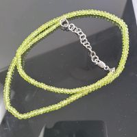 Echte facettierte Rondelle Peridot Kette ( 925 Silber ) 45 + 5 cm Nordrhein-Westfalen - Recklinghausen Vorschau